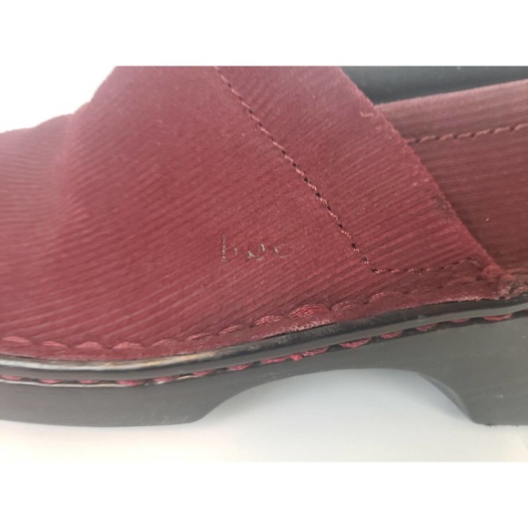 B.O.C. Born Concept Clogs 8M/W Burgundy Wine Corduroy Fabric Slip On Comfort - Picture 5 of 9